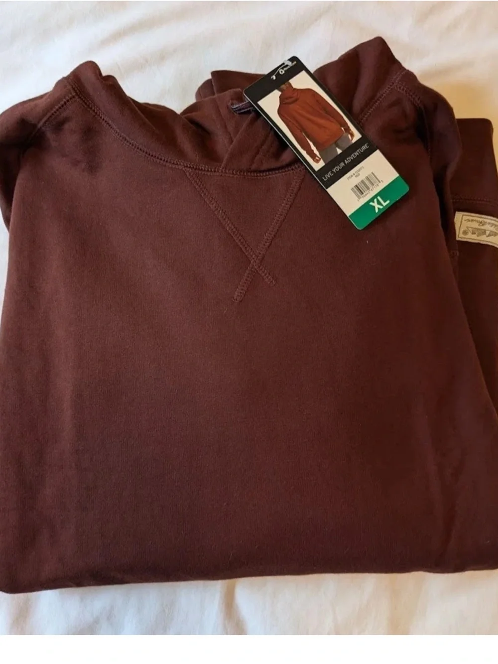 Eddie Bauer Men’s Pullover Kangaroo Pocket Hoodie Red XL